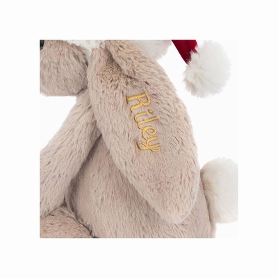 Jellycat Bashful Christmas Bunny Australia | 254376OGL